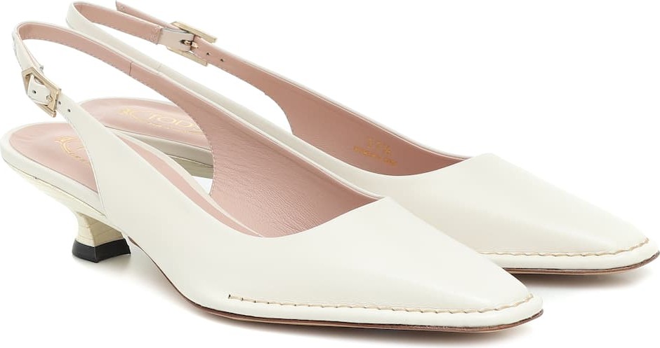 Tod's Leather slingback pumps