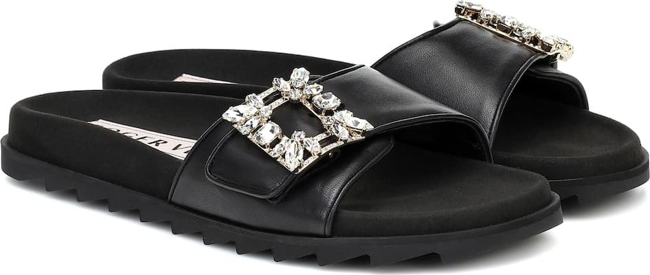 Roger Vivier Slidy Viv' leather sandals