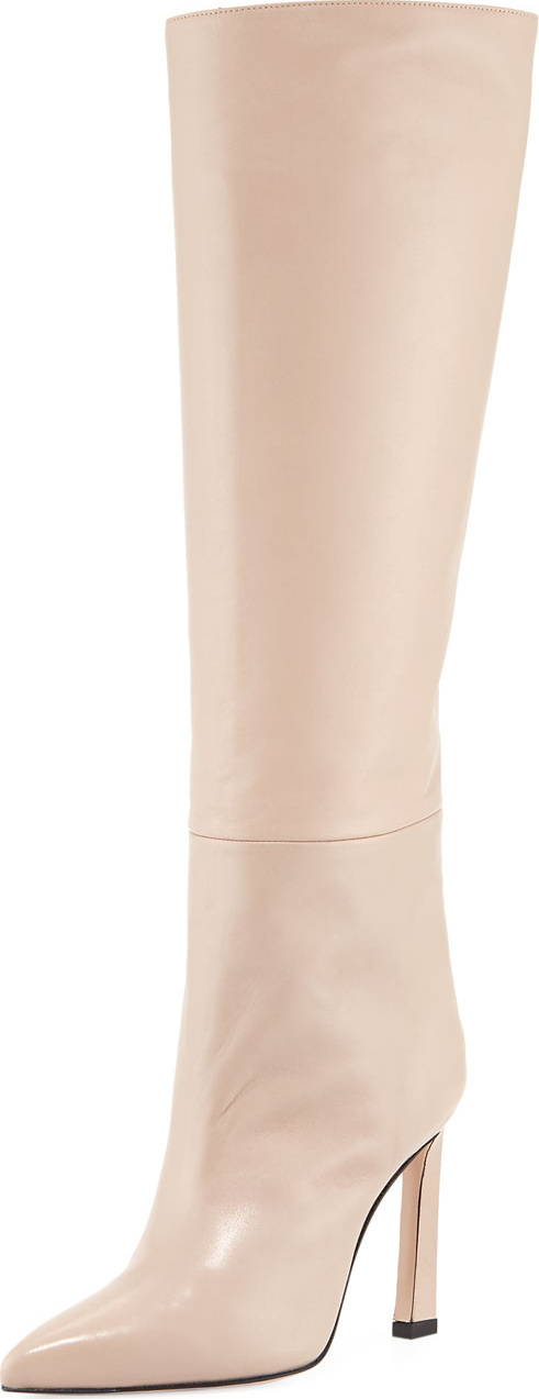 Stuart Weitzman Aces Luxe Leather Knee Boots