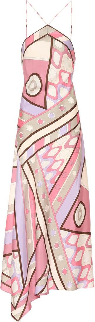 Emilio Pucci Printed silk-twill maxi dress