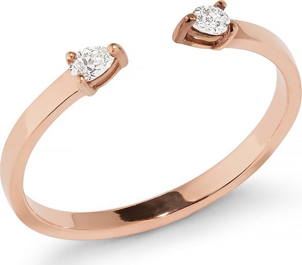 Lana Echo 14k Gold Open Diamond Pear Ring