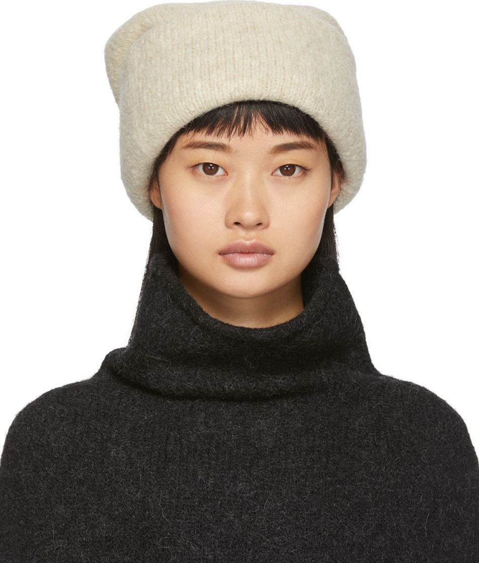 Lauren Manoogian Off-White Alpaca Carpenter Beanie