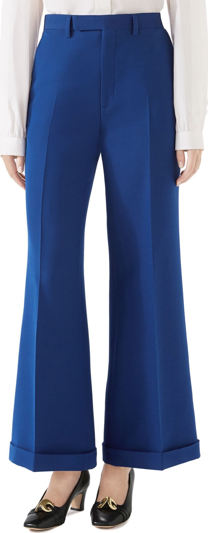 Gucci Wool & Silk Cuffed Ankle Pants