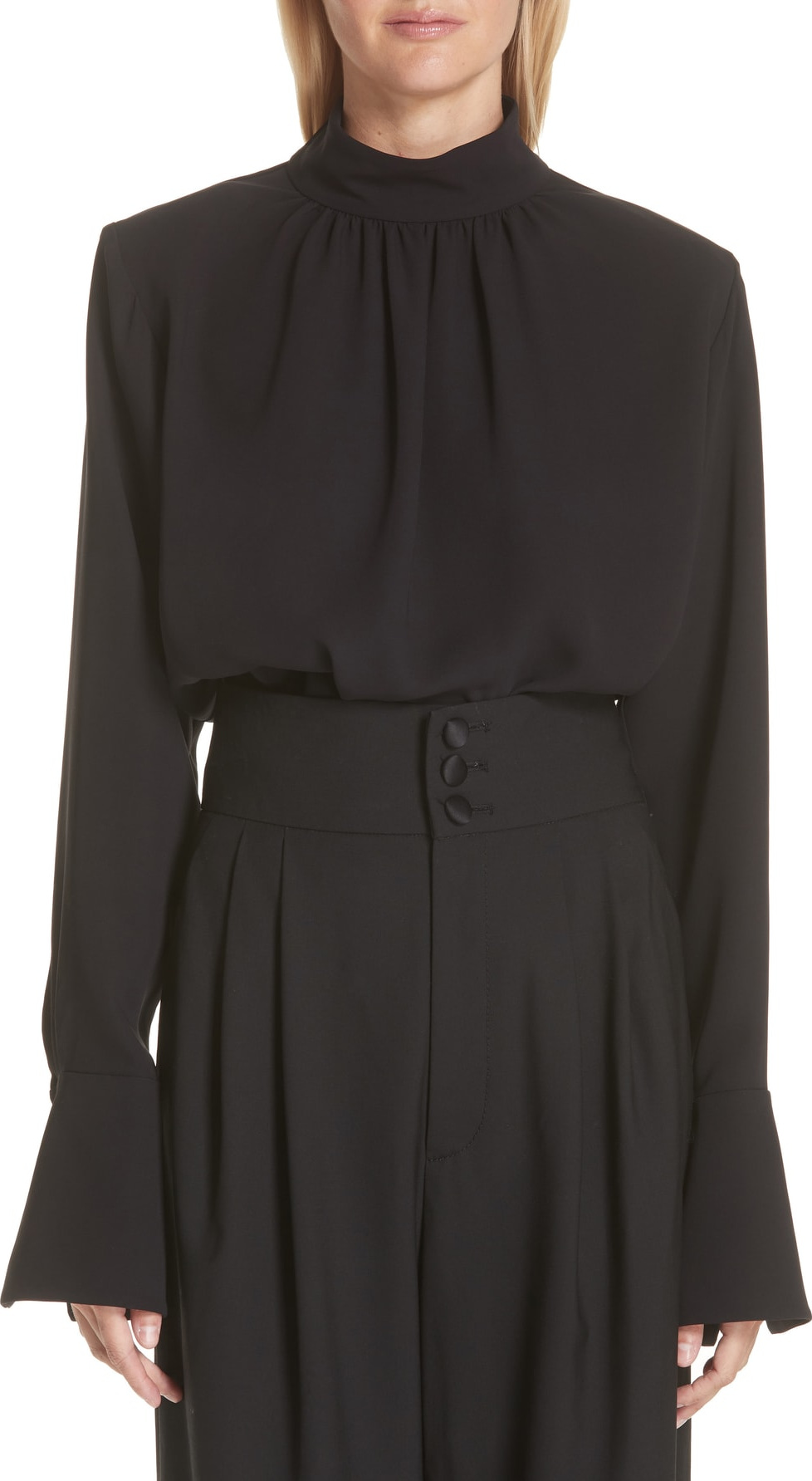 MARC JACOBS Flare Cuff Silk Top