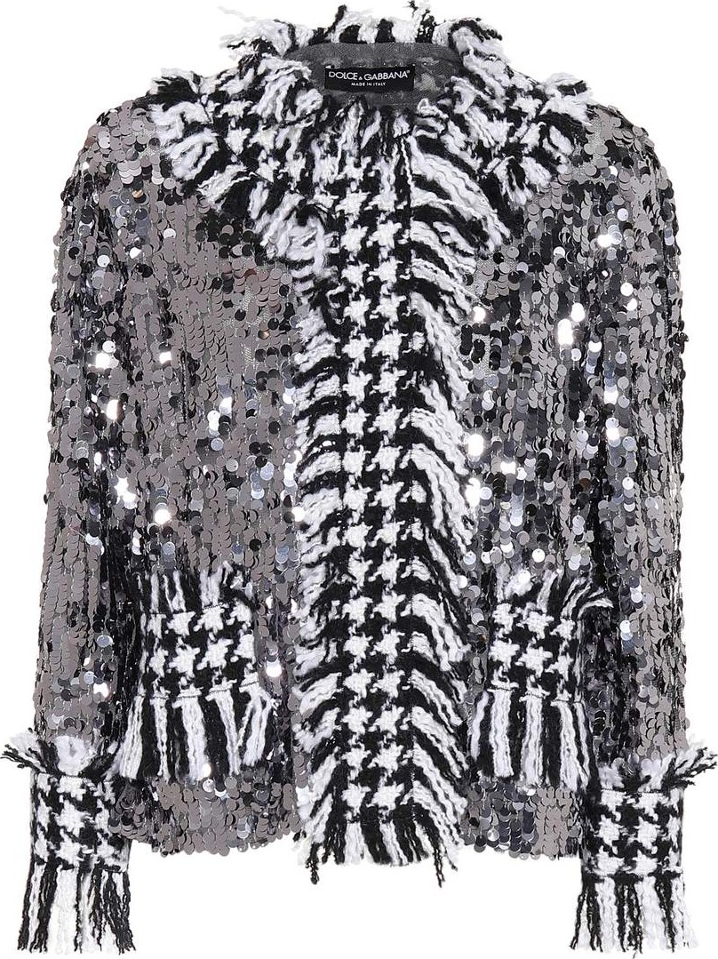 Dolce & Gabbana Sequined houndstooth jacket
