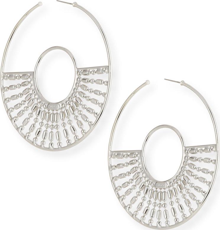 Auden Diego Hoop Earrings, Silver