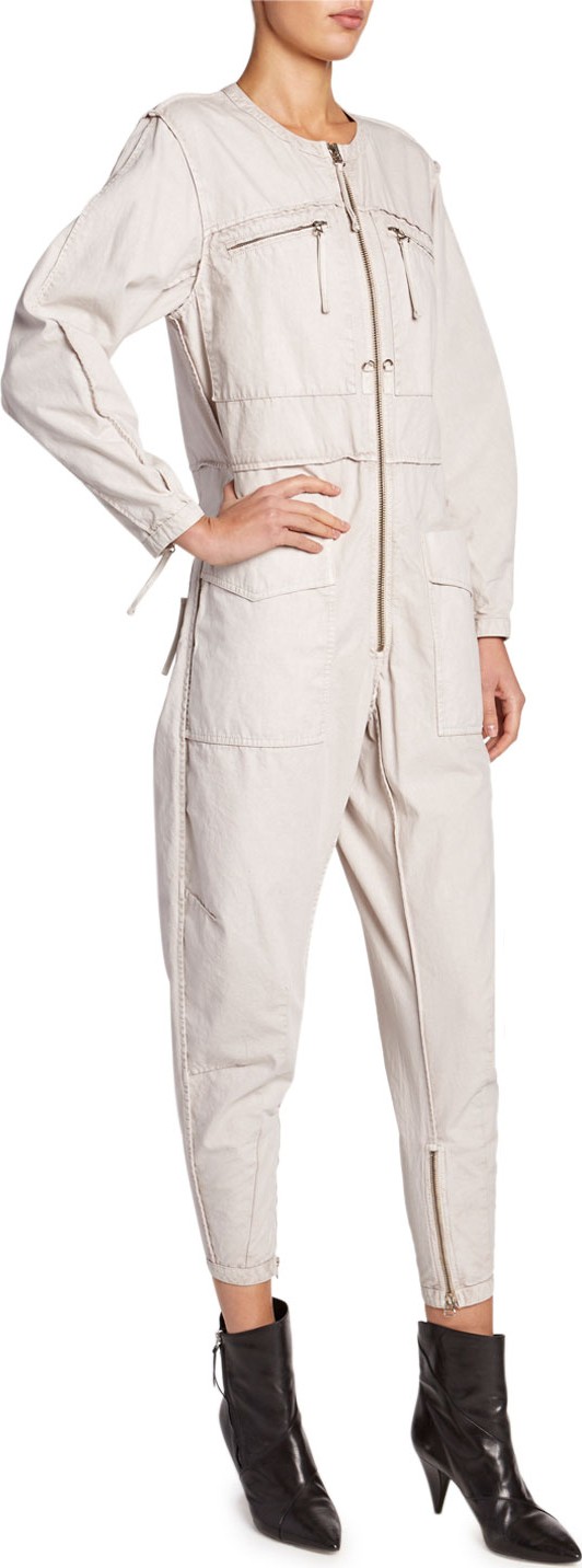 Isabel Marant Etoile Leiko Zip-Front Utility Jumpsuit
