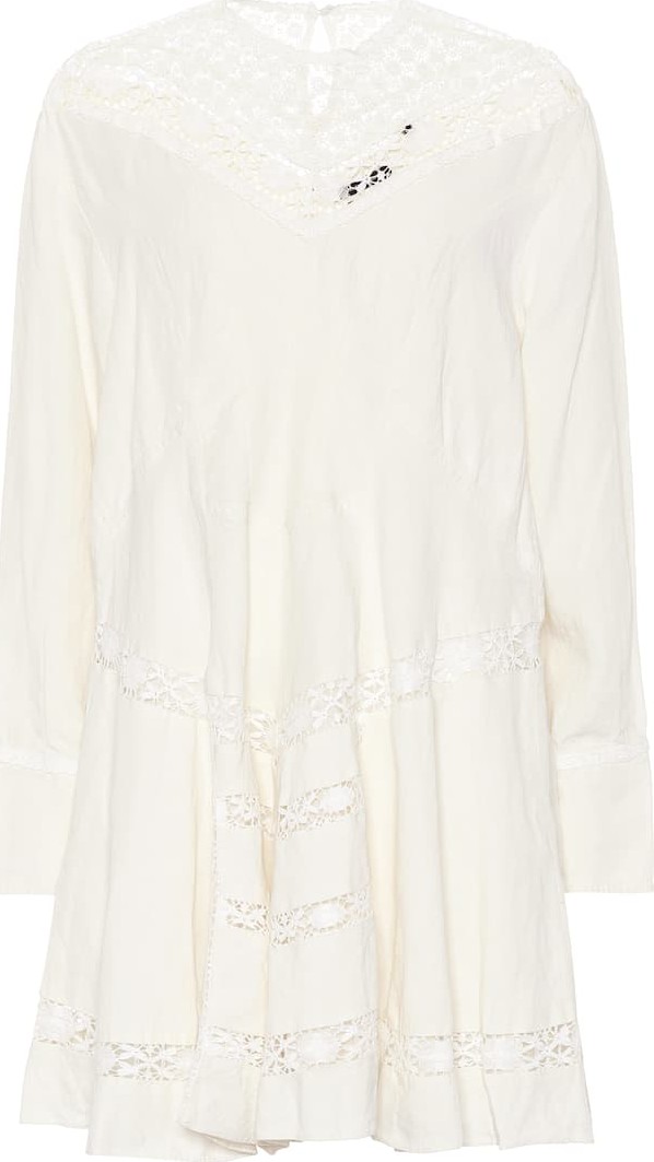 Isabel Marant Loko lace-trimmed linen dress