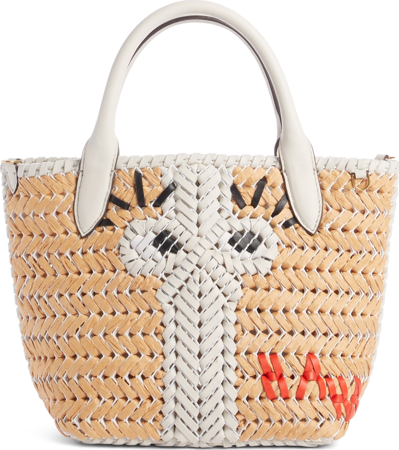 Anya Hindmarch Neeson - Eyes Woven Straw Tote