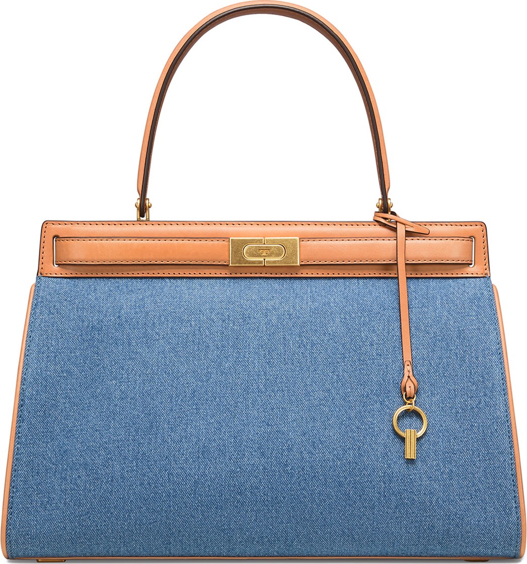 Tory Burch Lee Radziwill Large Denim Tote Bag