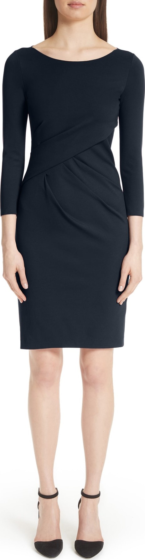 Emporio Armani Asymmetrical Waist Sheath Dress