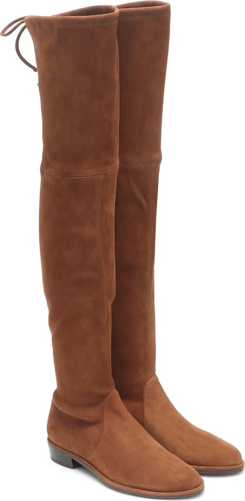 Stuart Weitzman Lowland Skimmer suede over-the-knee boots