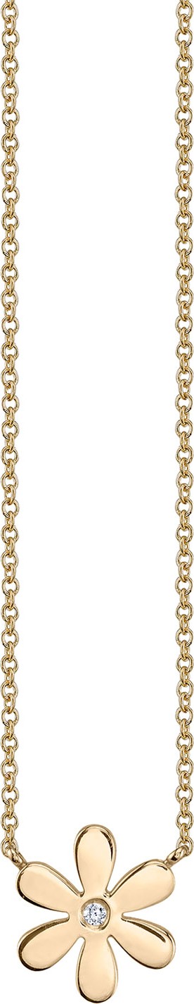 Sydney Evan 14k Single Diamond Daisy Pendant Necklace