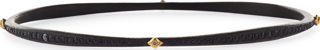 Armenta Old World Crivelli Eternity Bangle with Black Sapphires & Diamonds