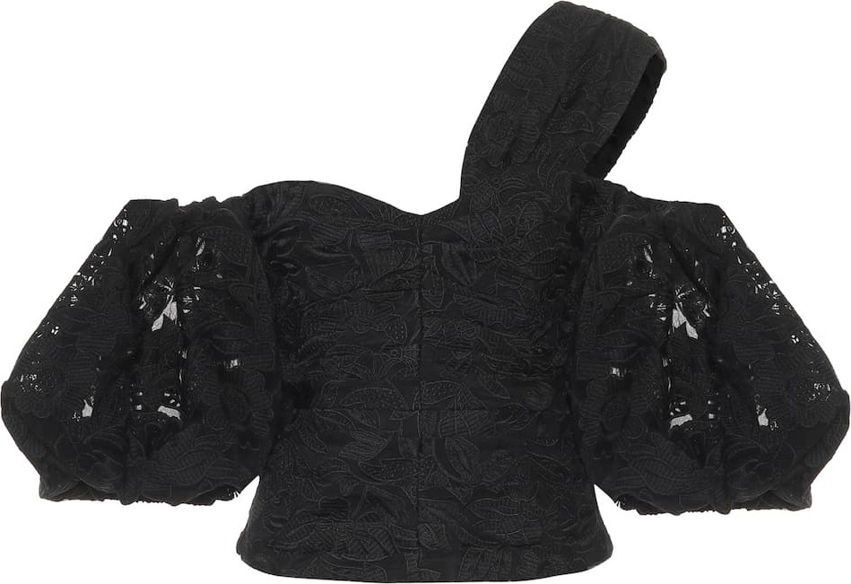 Self Portrait Floral lace off-shoulder blouse