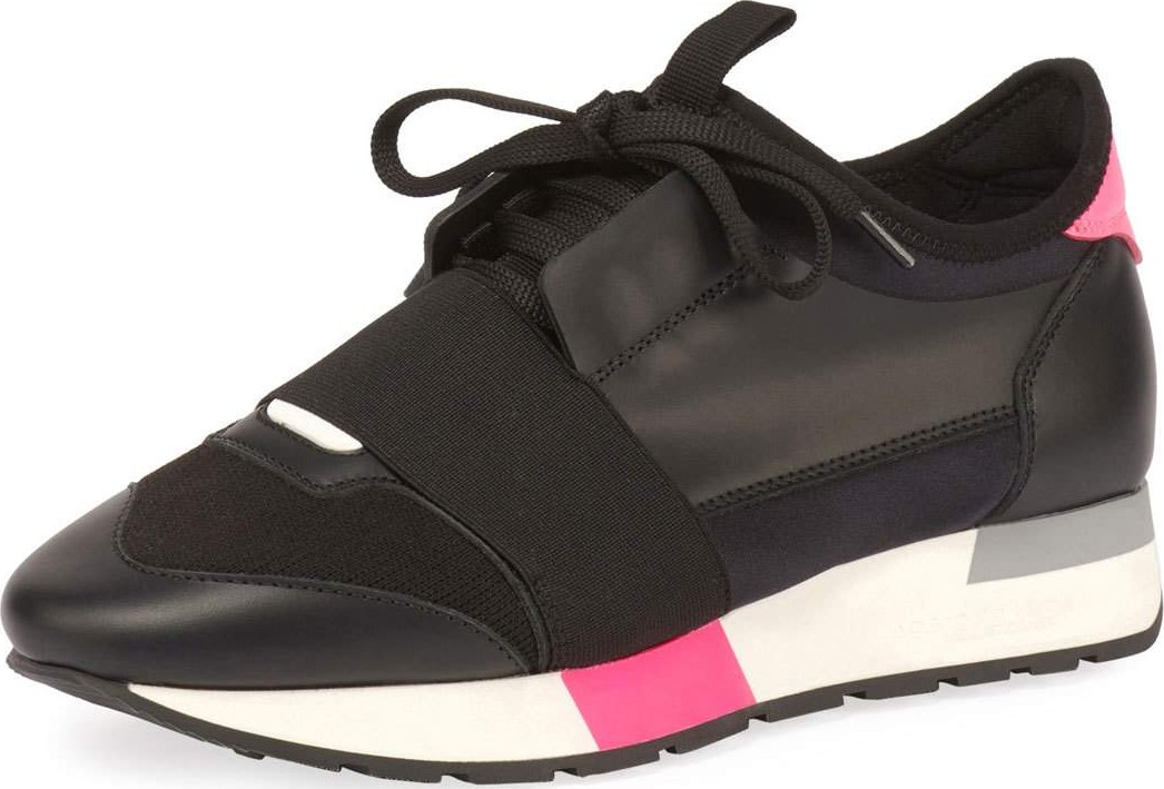 Balenciaga Colorblock Race Stretch-Sock Sneakers
