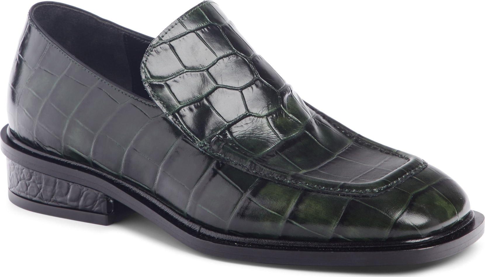 Dries Van Noten Croc Embossed Loafer