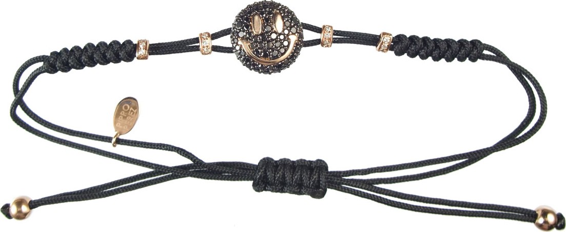 Pippo Perez 18k Two-Tone Diamond Smile Pull-Cord Bracelet