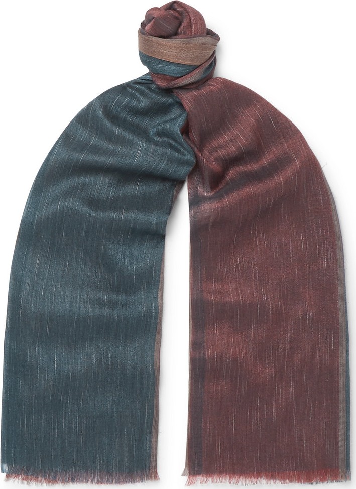 Loro Piana Fringed Cashmere and Silk-Blend Scarf