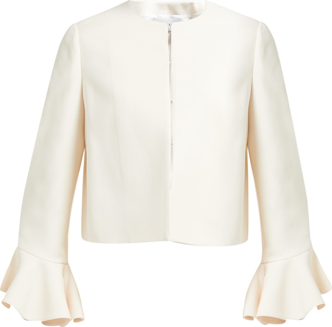 Valentino Ruffled-cuff wool-blend jacket