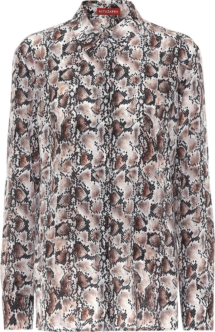 Altuzarra Chika snake-print silk blouse