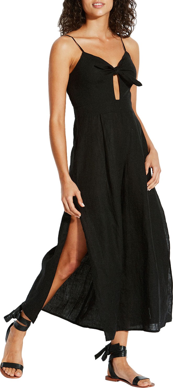 Seafolly Tie-Front Linen Side-Split Jumpsuit