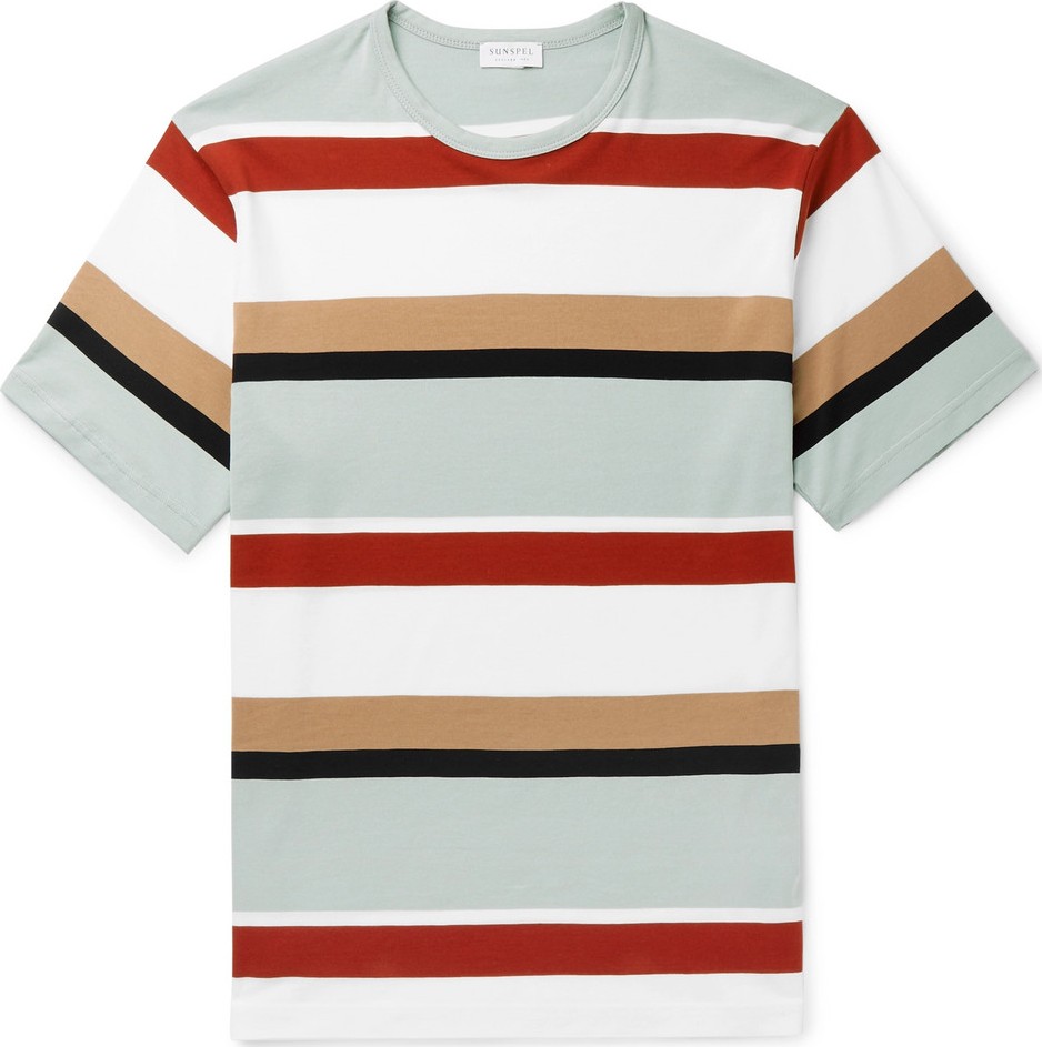 Sunspel Striped Cotton-Jersey T-Shirt