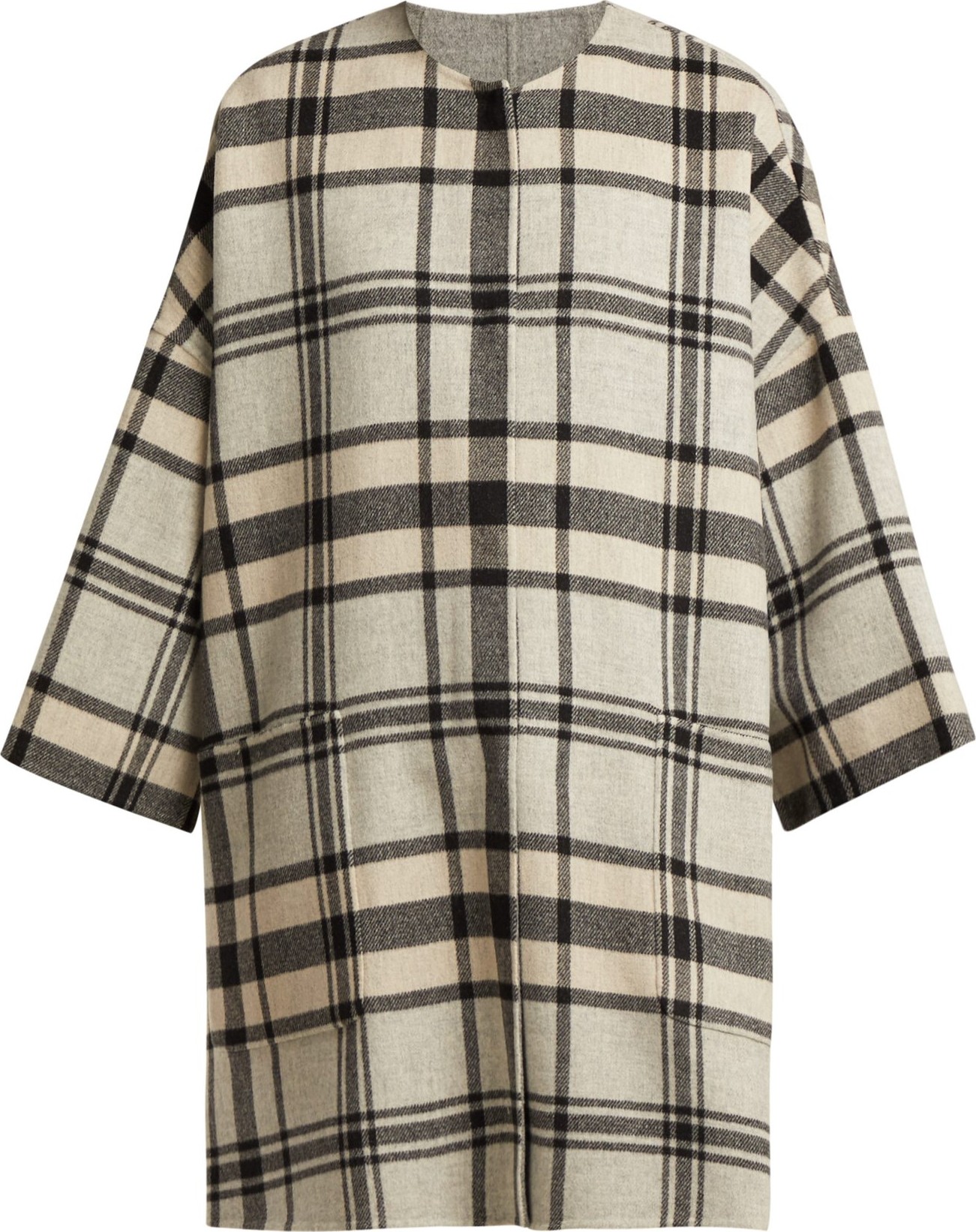 Weekend Max Mara Reversible checked wool-blend coat