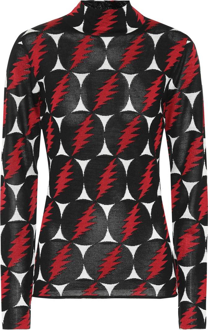 Proenza Schouler Grateful Dead silk turtleneck top