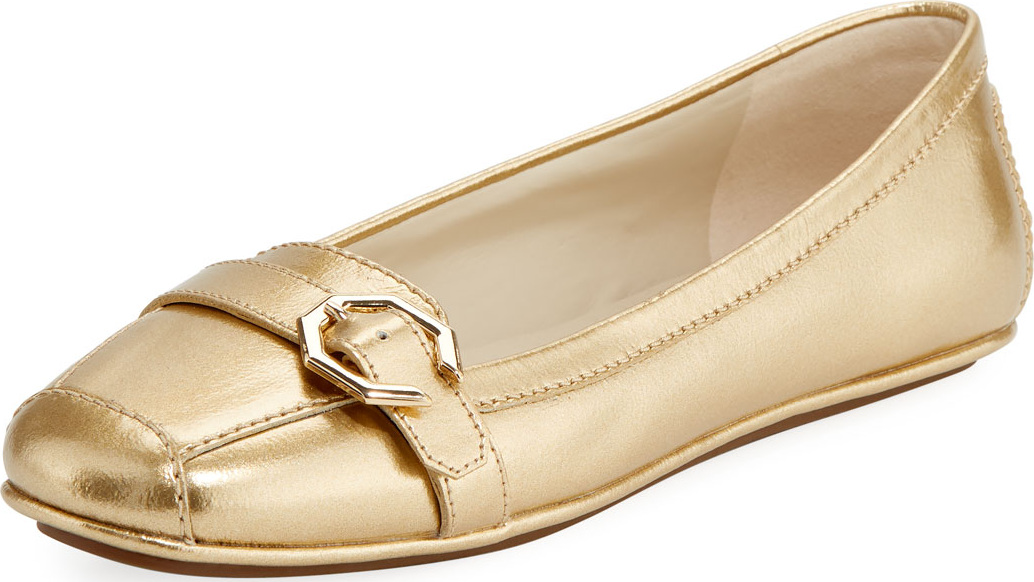 Cole Haan Demi Metallic Flat Driver, Gold
