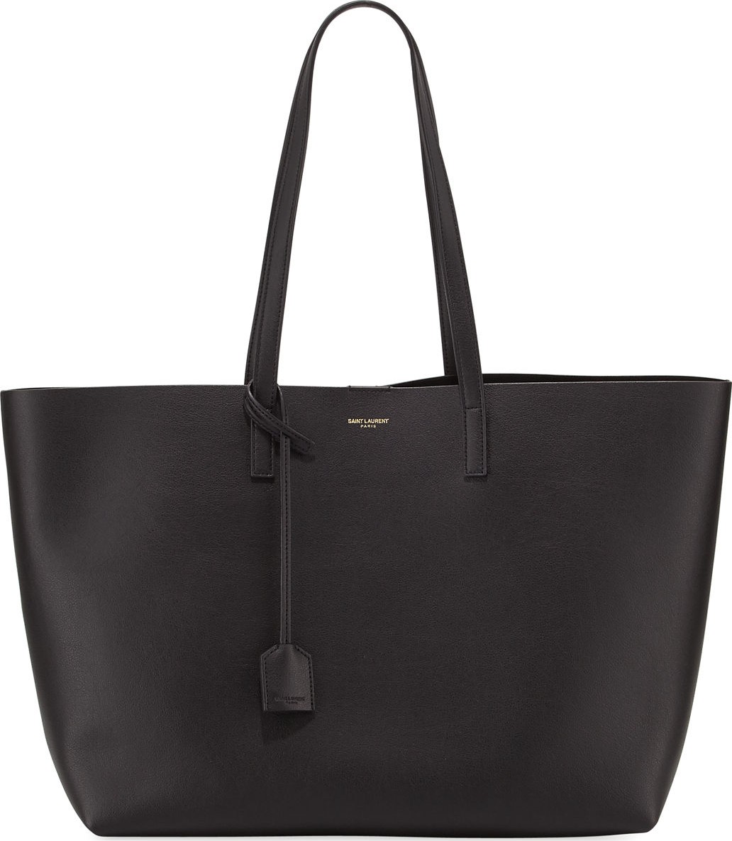 Saint Laurent Large East-West Leather Shopper Bag