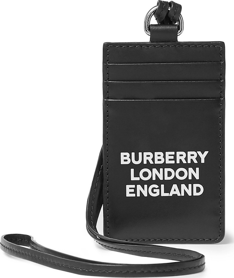 Burberry London England Logo-Print Leather Cardholder
