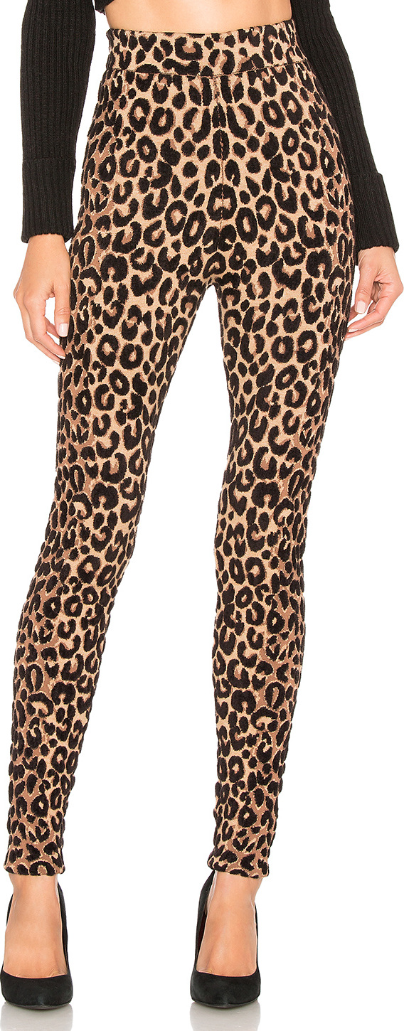 MILLY Textured Cheetah Knit Legging