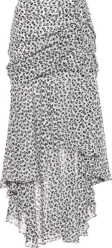 Veronica Beard Floral-printed silk skirt