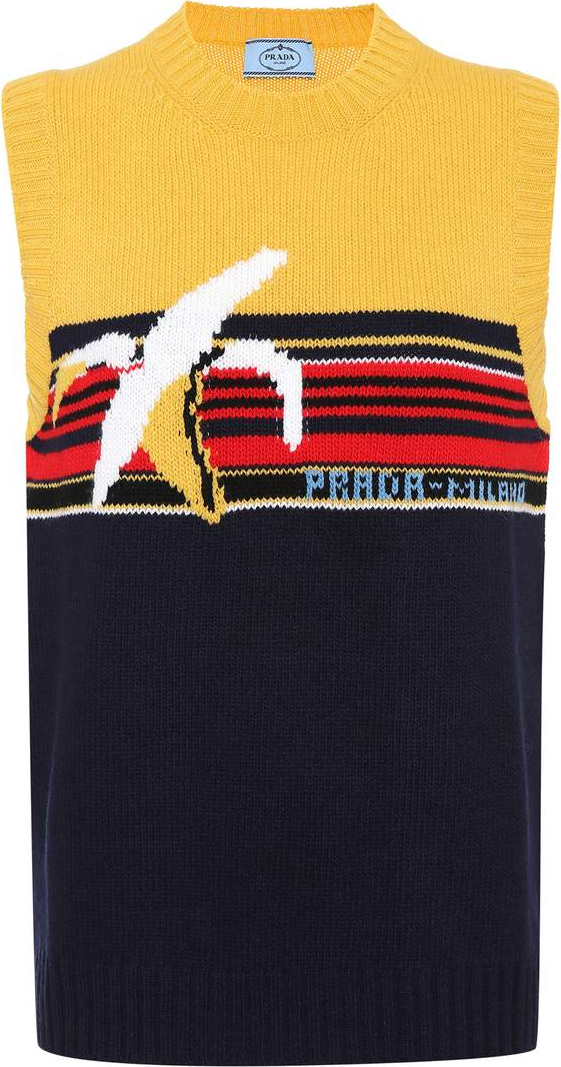 Prada Intarsia wool sweater vest
