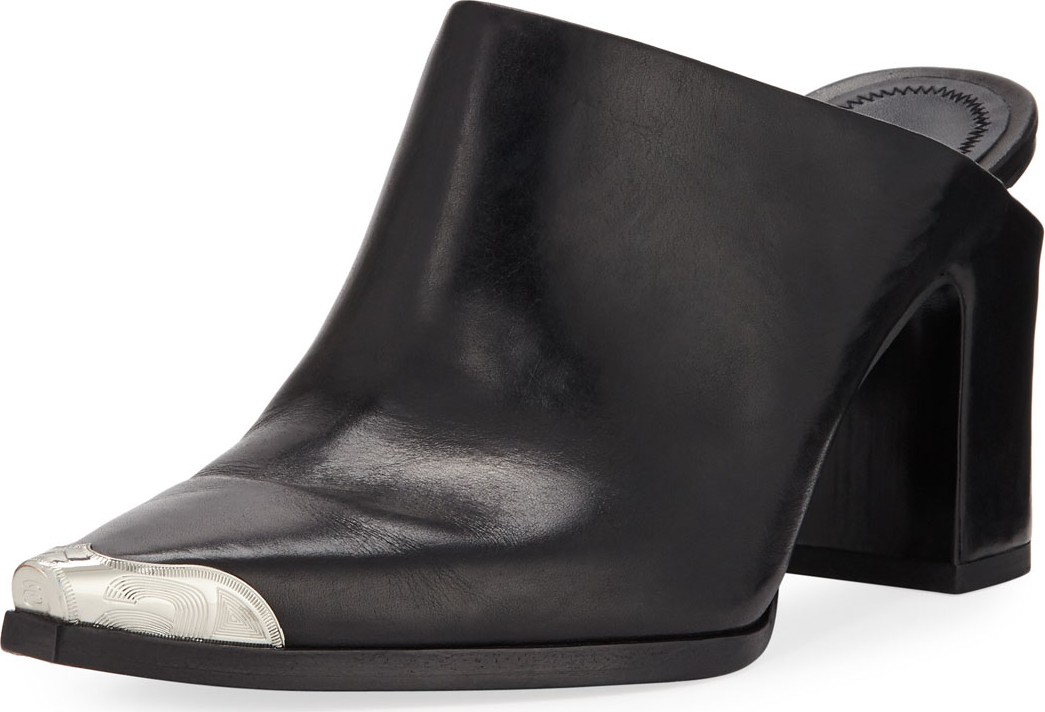 Alexander Wang Su Calf Leather Western Mules
