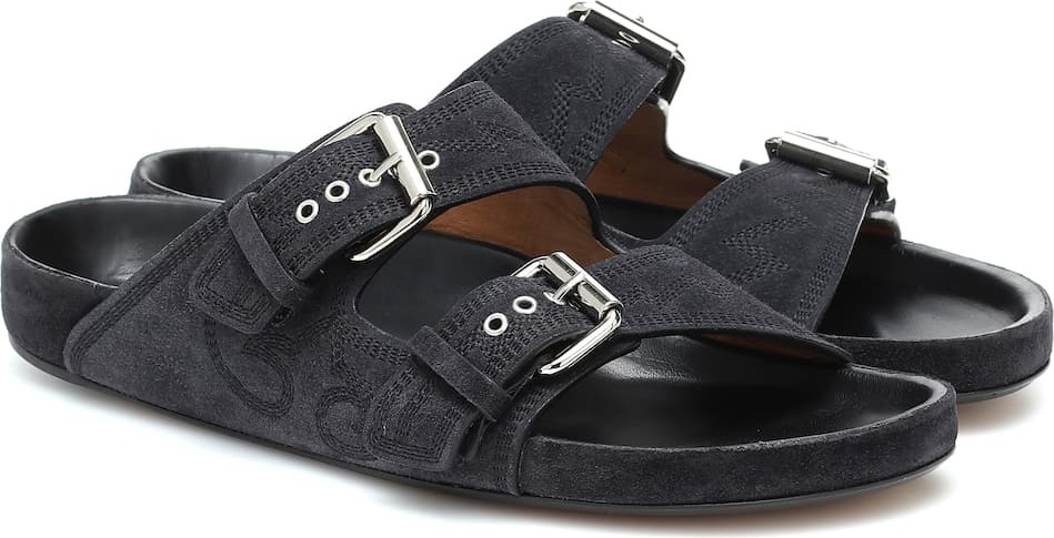 Isabel Marant Lennyo embroidered suede sandals