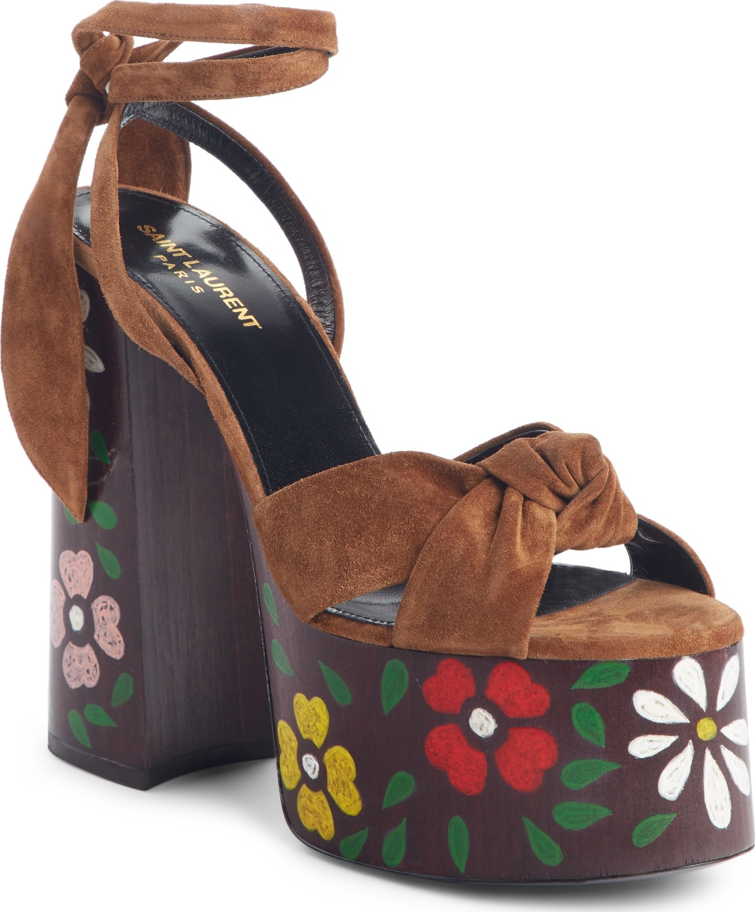 Saint Laurent Paige Floral Platform Sandal