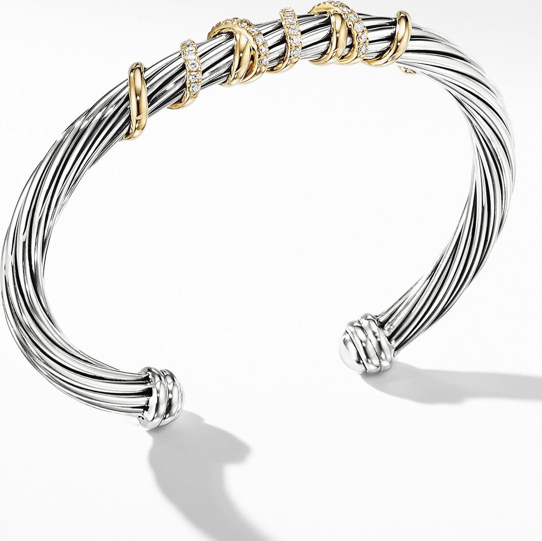 David Yurman Helena Center Station Bracelet with 18k Gold & Diamonds