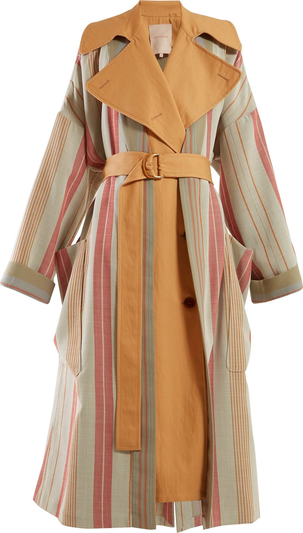 Roksanda Lennix contrast-lapels cotton-twill coat