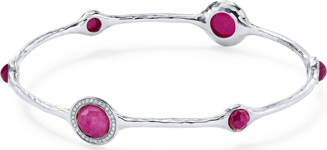 IPPOLITA Stella Bangle in Turquoise Doublet with Diamonds