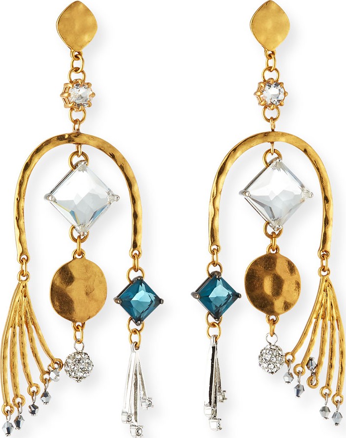 Sequin Modern Asymmetric Drop Earrings