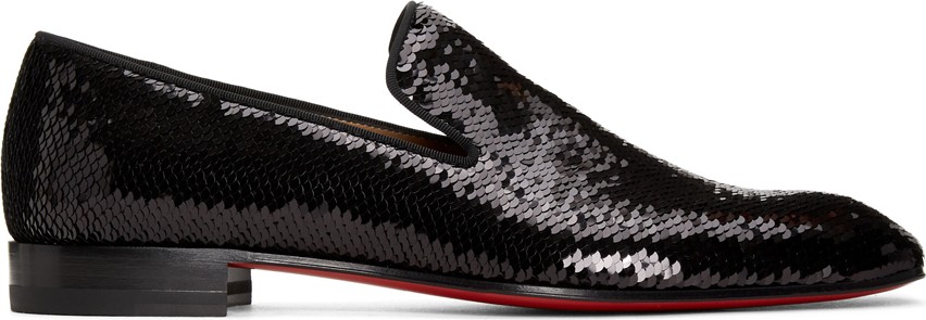 Christian Louboutin Black Scallops Dandelion Loafers