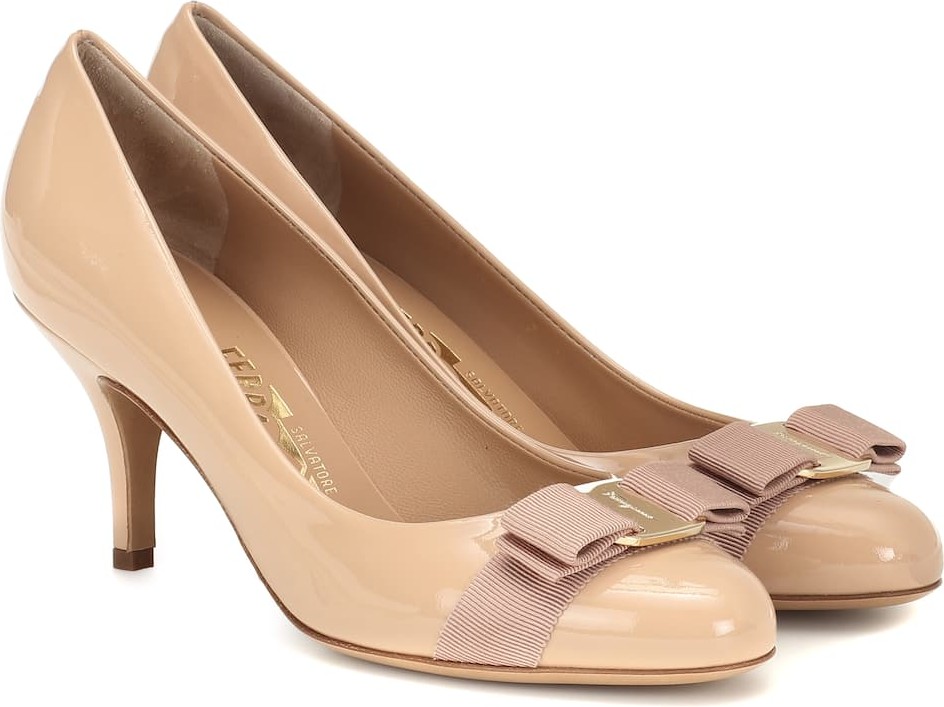 Salvatore Ferragamo Carla 70 patent-leather pumps