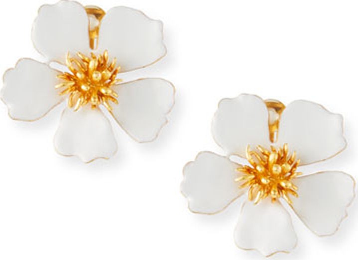 Oscar De La Renta Wildflower Clip-On Earrings
