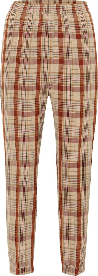 Acne Studios Paige checked linen-blend pants