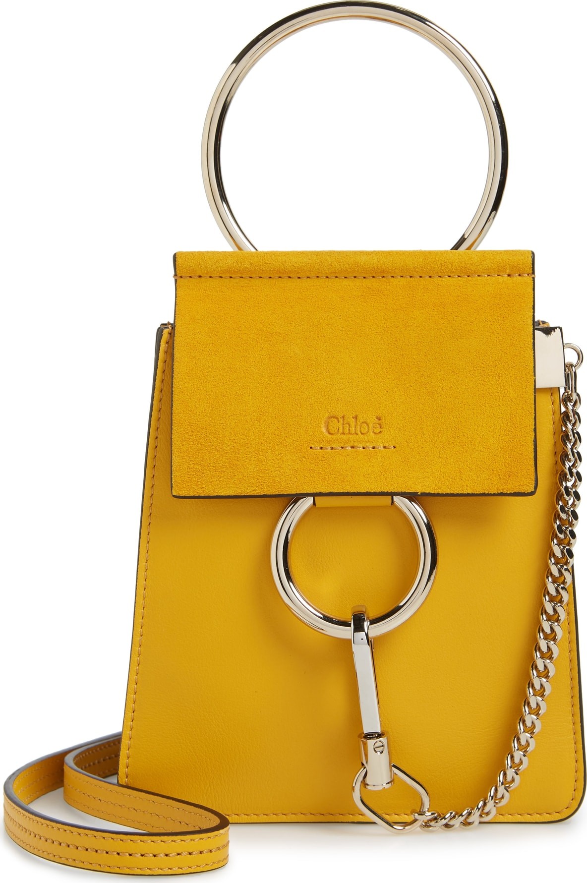 Chloe Faye Small Suede & Leather Bracelet Bag