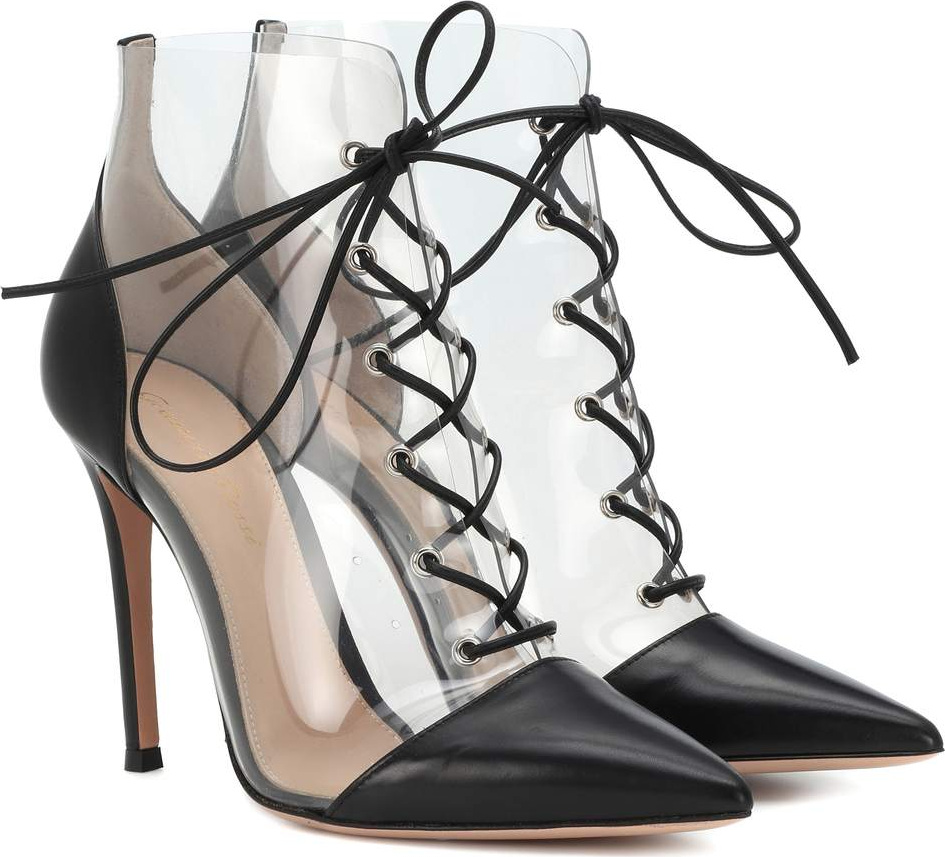 Gianvito Rossi Icon leather-trimmed ankle boots