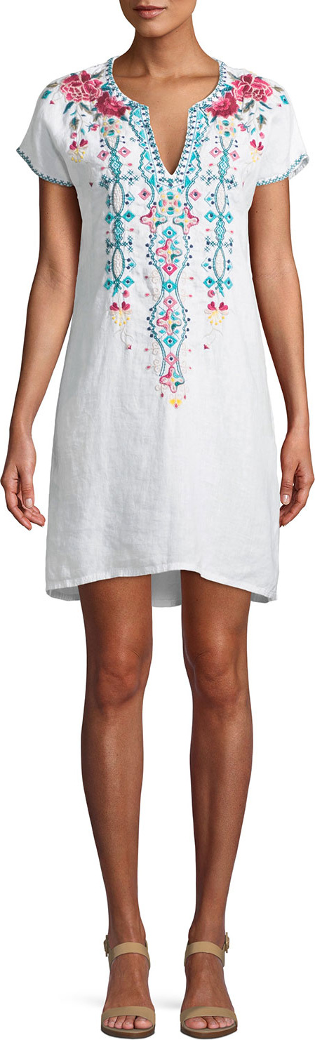 Johnny Was Peta Easy Linen Tunic Dress