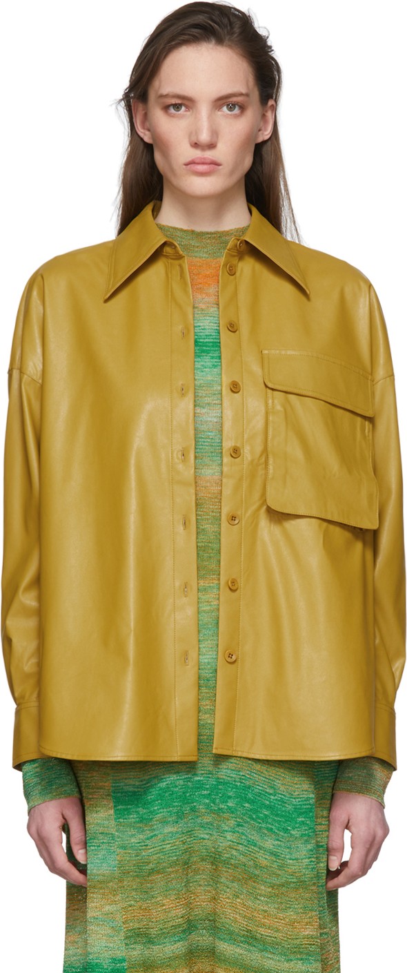 Tibi Khaki Relaxed Utility Blouse